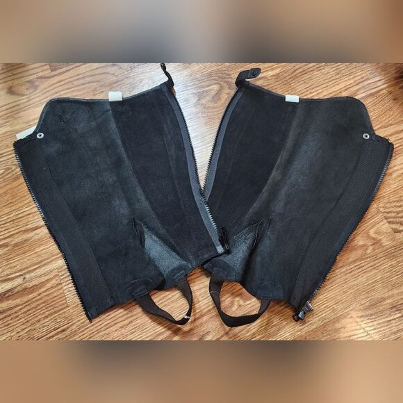 NWT Black Leather Half Chaps Unisex Size Small - Picture 15 of 16